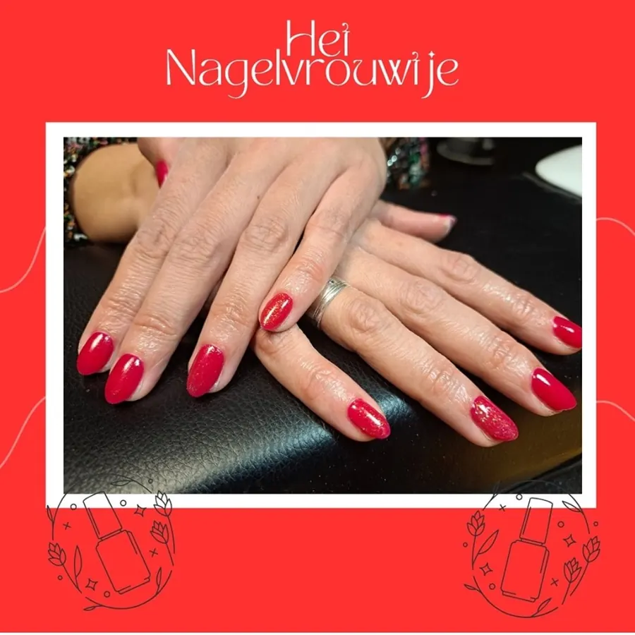 Verlengde nagels met strak afgewerkte gel